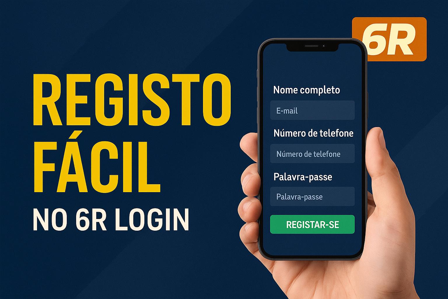 Não Perca tempo, o rRgistro na site 6R